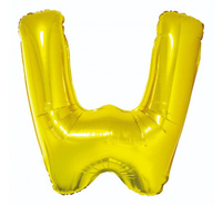 #BFK Balon foliowy "Litera W", złota, 89 cm KK