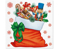 #ZSE Serwetki PAW wzorzyste Bag with Gifts 33x33 cm / 20 szt.
