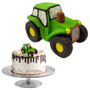 Figurka cukrowa TRAKTOR ZIELONY dekoracja cukrowa Slado