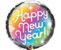 #BFK Balon foliowy 18" QL RND "Happy new year" (pryzmatyczny) KK