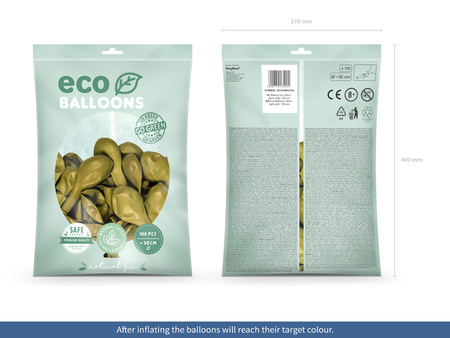 Balony Eco 26cm pastelowe, rumiany różowy (1 op. / 100 szt.)