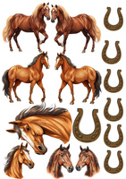 Opłatek na tort KONIE WZ.V