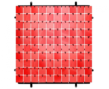 #DEI Panel dekoracyjny czerwony, czarne tło typ B, 30x30 cm/ 100 kwadratów
