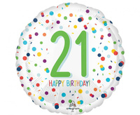 #BFK Balon foliowy 18" SHP -  Confetti bday 21