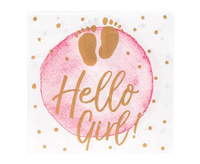 #ZSE Serwetki papierowe 'Hello Girl!', 33 x 33 cm, 20 szt.