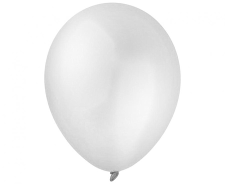 #BL Balony Decomex 9", metallic White, 100 szt.