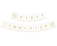 #DEGI Girlanda papierowa First Communion, flagi 13.5x17.5 cm, 2x300 cm KK