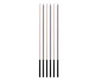 #SU Świeczki B&C metaliczne, fiolet/srebrny, 3x3x170mm, 6szt.