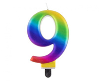 #SC4 Świeczka B&C cyferka 9, Galaxy, 8,0 cm