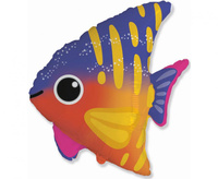 #BFK Balon foliowy 24" FX - Uśmiechnięta Rybka (opak. papierowe), pakowany