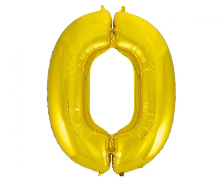 #BFC50 Balon foliowy B&C Cyfra 0, złota, 92 cm AA