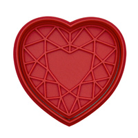 Foremka do tworzenia dekoracji DIAMENTOWE SERCE foremka + stempel WZ.I KicCake