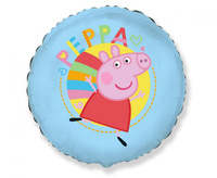 #BFK Balon foliowy 18" FX - Happy Peppa (niebieski), 1 szt., niepakowany