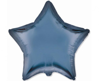 #BFK Balon foliowy 18" FX - Gwiazda (satynowy stalowo-niebieski), niepakowany