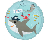 #BFK Balon foliowy 18" Ahoy Birthday, zapakowany