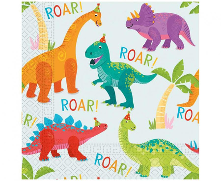 #ZSE Serwetki papierowe 33X33 cm DECORATA PARTY DINO PARTY  FSC, 20 szt.