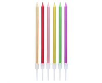 #SU Świeczki B&C metaliczne, mix, 13.5x0.4 cm, 6 szt.