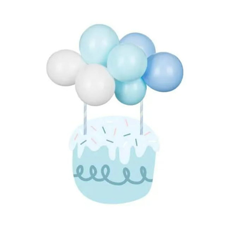 Balonowy topper na tort NIEBIESKI 29 cm PartyDeco