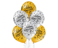 #BL Balony D11 Happy New Year 1C5S, 6 szt.