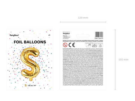 Balon foliowy Litera ''Q'', 35cm, srebrny