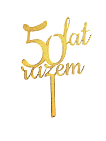 Topper na rocznicę personalizowany liczba + "lat razem"