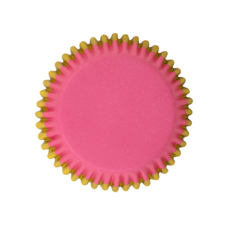 Papilotki do muffinek RÓŻOWE ZE ZŁOTYM PASKIEM 30 szt. PME