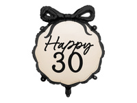 Balon foliowy pastylka Happy ''30'', 47.5x45 cm, mix