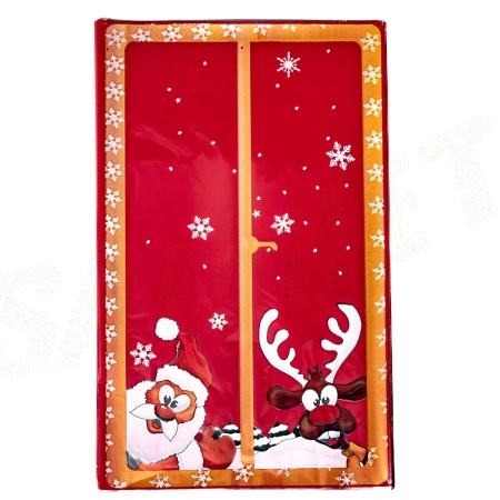 Woreczki celofanowe 30x50 cm MIKOŁAJ Z RENIFEREM CZERWONY 50 sztuk