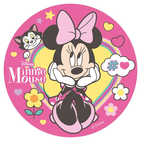 Opłatek na tort MYSZKA MINNIE śr. 20 cm DeKora