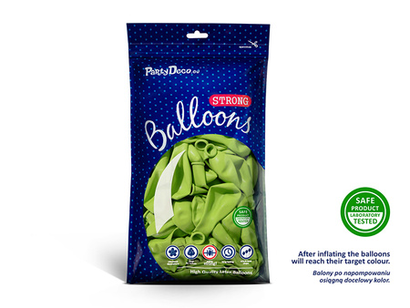 Balony Strong 27cm, Pastel Lime Green (1 op. / 100 szt.)