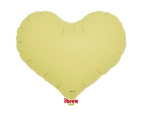 #BFK Balon Ibrex Hel, serce Jelly 14", Pastel Yellow, 5 szt.