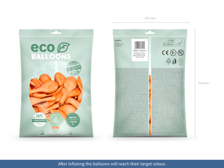 Balony Eco 26cm pastelowe, brzoskwinia (1 op. / 100 szt.)