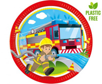#ZTA Talerzyki papierowe Firefighters, next generation, 23cm, 8 szt. (plastic-free) KK