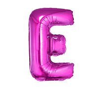 #BFK Balon foliowy "Litera E", różowa, 35 cm KK