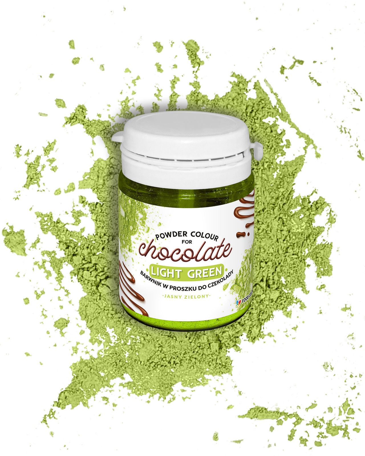Barwnik do mas tłustych i czekolady w proszku zielony jasny Food Colours