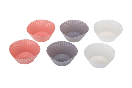 Foremki silikonowe papilotki na muffinki 6 sztuk 7,8x7,8x3 cm Galicja