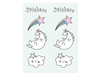 Balony 30cm, happy birthday, P. Baby Pink (1 op. / 6 szt.)