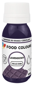 Barwnik do czekolady i mas tłustych LAWENDOWY 18 ml Food Colours