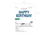 Balon foliowy Happy Birthday, 340x35cm, granat