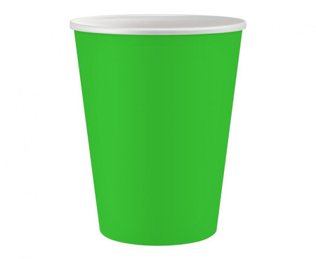 #ZKU_GD Kubeczki pap. Jednokolorowe, pistacjowe, certyfikat FSC, 250 ml, 6 szt.