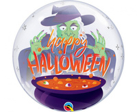 #BFK Balon foliowy 22" QL Bubble Poj. Happy Halloween KK