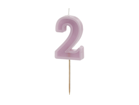 Świeczka urodzinowa Cyfra ''7'', biała konfetti, 5.5cm