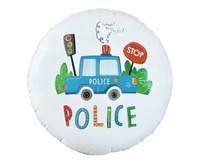 #BFK Balon foliowy Police, okrągły 18 cali