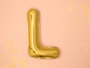 Balon foliowy Litera ''F'', 35cm, srebrny