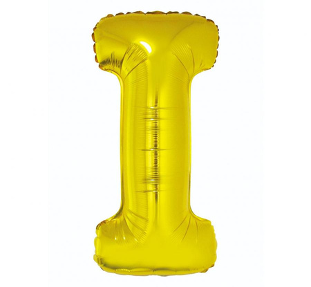 #BFK Balon foliowy "Litera I", złota, 89 cm KK