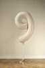Balon foliowy Cyfra '9', 86cm, oliwkowy