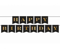 #DEGI Girlanda papierowa Happy Birthday - B&G Party, 250 cm