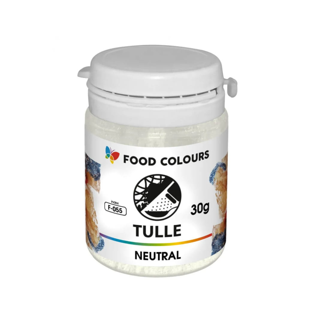 Tiul jadalny w proszku NEUTRALNY 30g Food Colours – opakowanie produktu