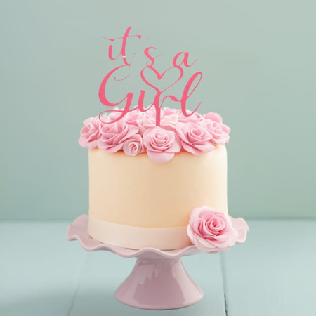 Topper na tort BABY SHOWER It's a Girl