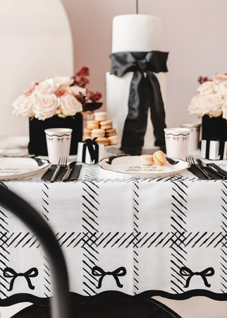 Baner Happy Birthday Kwiaty, różowo-złoty, 1.3m